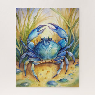 Blue Crab on a Beach Jigsaw Puzzle