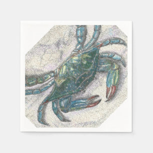 Blue Crab Paper Napkins