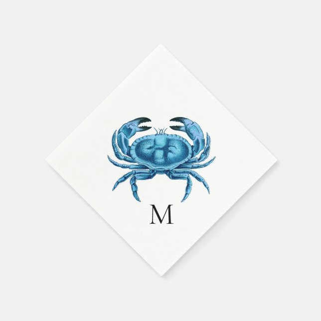 Blue Crab Personalized Napkin (Corner)