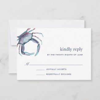 Blue Crab RSVP Card