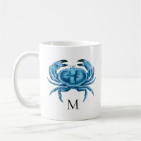 Blue Crab Seaside Monogram