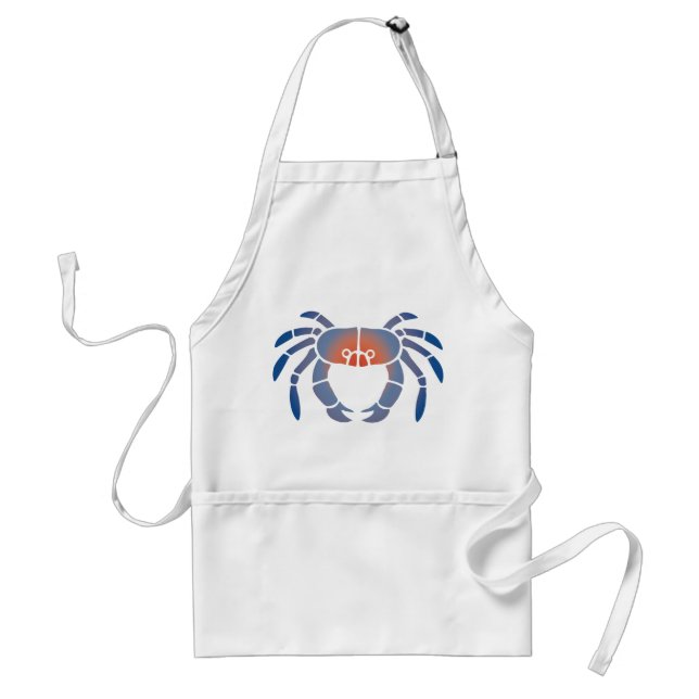 Blue Crab Stencil Apron (Front)