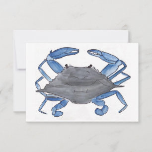 Blue Crab Thank You Card