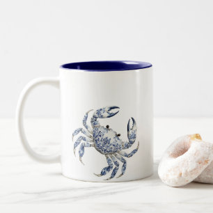 Blue Crab  Two-Tone Coffee Mug
