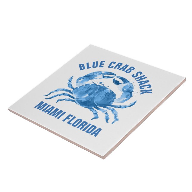 Blue Crabs Illustration Tile (Side)