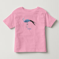 Blue crane bird cartoon illustration