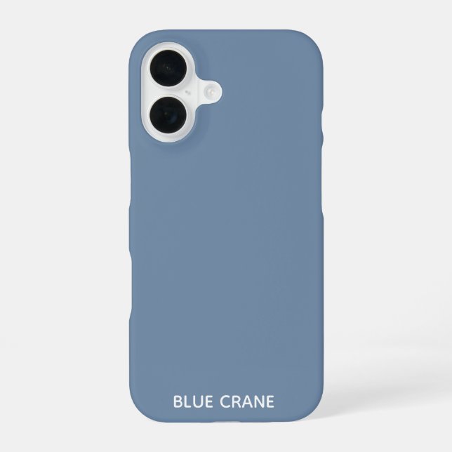 Blue Crane blue colour name iPhone 16 Case (Back)