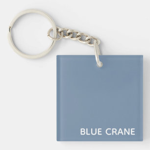 Blue Crane blue colour name Keychain