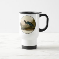 Blue Crane Heron Audubon Print Coastal Art