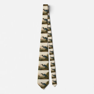 Blue Crane, Heron, from Audubon's Birds of America Tie