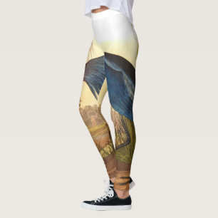 Blue Crane or Heron by John James Audubon Leggings