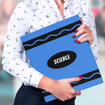 Blue Crayon Science Class Student School Subject Binder<br><div class="desc">Blue crayon school binder for a student.  Personalize it by adding your name and class subject.  Great for a student or teacher.</div>