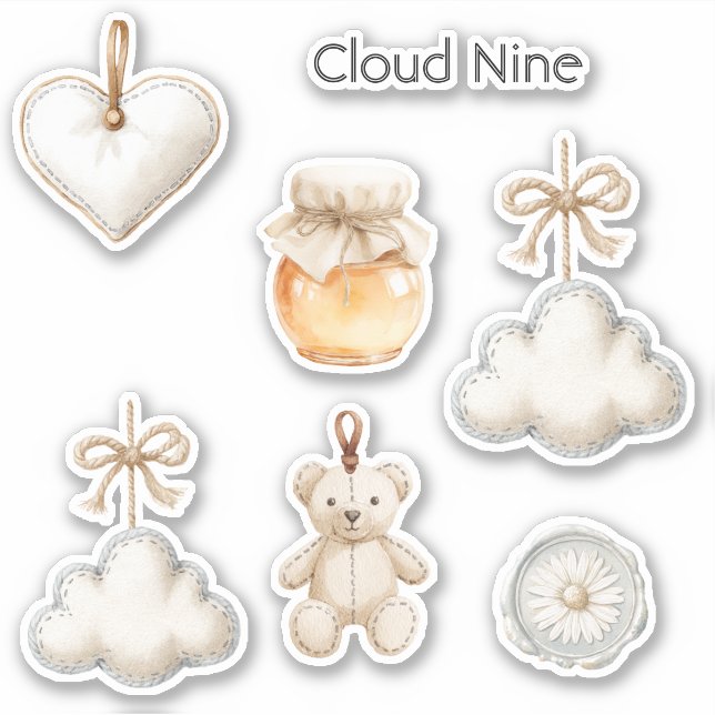 Blue Cream Cloud Nine Baby Shower or Just Because (Front)