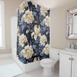 Blue Cream Floral Modern