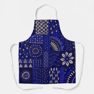 Blue & Cream Ornamental Apron