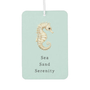 Blue Cream Sea Horses Ocean Shells Bridal Shower Air Freshener