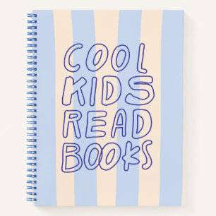 Blue Cream Striped Cool Kids Read Books Nursery