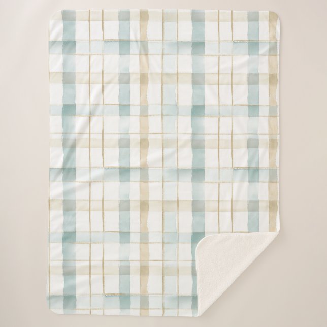 Blue Cream White Plaid (Devant)