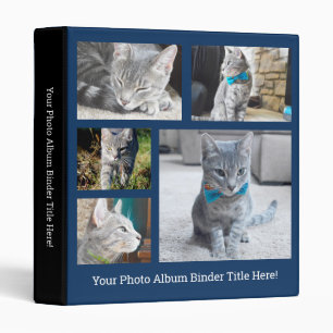 Blue Create Your Own Collage Personalized Photo Binder