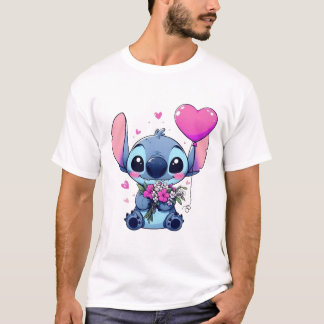 Blue Creature Love Tee – Whimsical Character Shirt