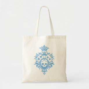 Blue Crest with Skull and Cardsuits Tote Bag