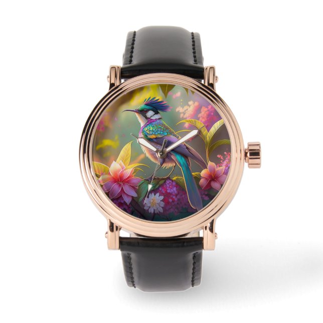 Blue Crested Rainbow Winged Sunbird Fantasy Bird Watch (Front)