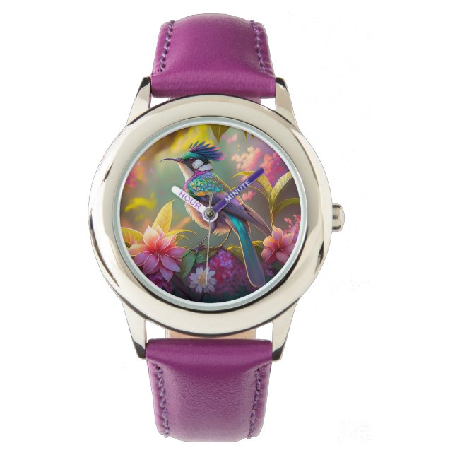 Blue Crested Rainbow Winged Sunbird Fantasy Bird Watch (Front)