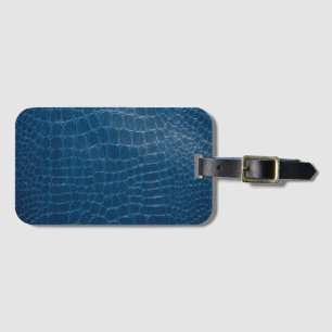 Blue Crocodile leather print  Luggage Tag