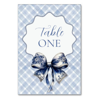 Blue Croquette Inspired Table Numbers