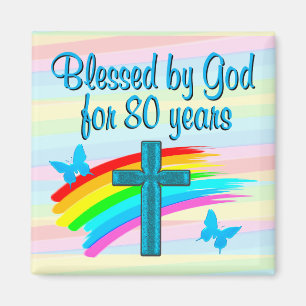BLUE CROSS 80TH BIRTHDAY BLESSINGS MAGNET
