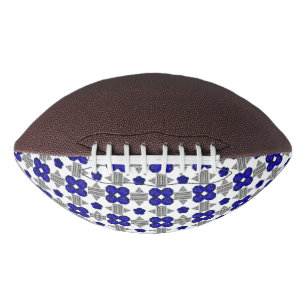 Blue Cross Motif Football