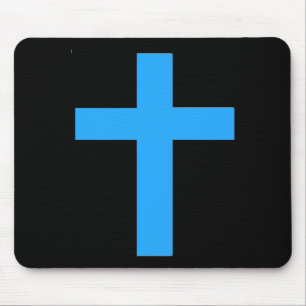 Blue Cross Mouse Pad