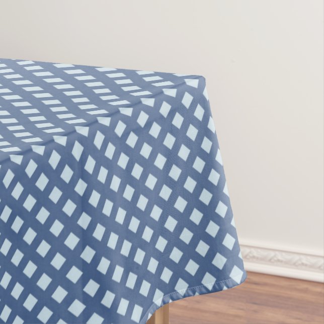 Blue Cross Section Pattern Tablecloth (In Situ)