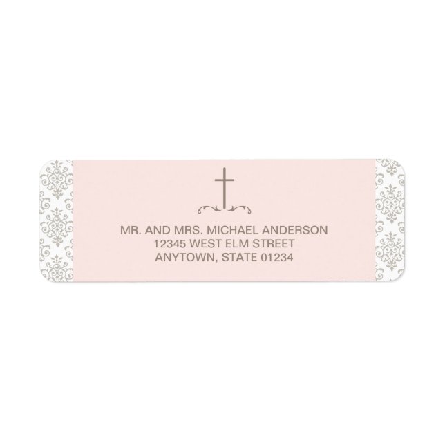 Blue Cross with Damask Pattern (Front)