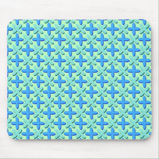 Blue Crosses Mouse Pad