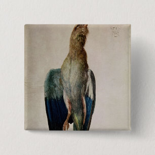 Blue Crow, 1512 2 Inch Square Button