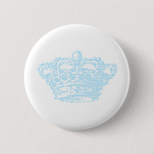 Blue Crown 2 Inch Round Button