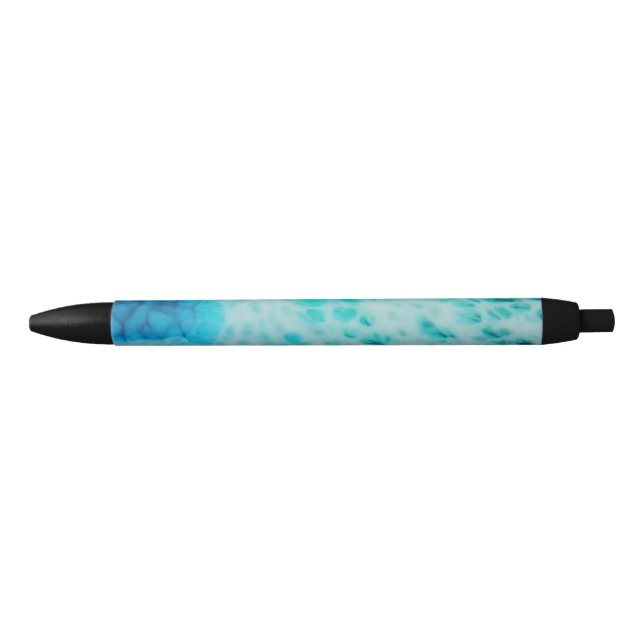 Blue Crush - Abstract Coastal Artwork  Black Ink Pen (Front)