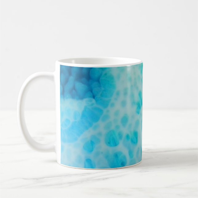 Blue Crush - Abstract Coastal Artwork  Coffee Mug (Left)