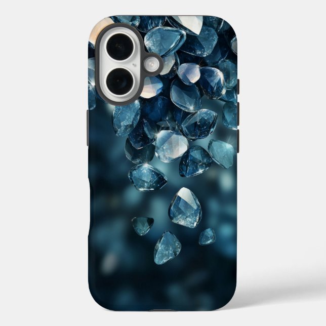 Blue Crystal Aesthetic Phone Case (Back)