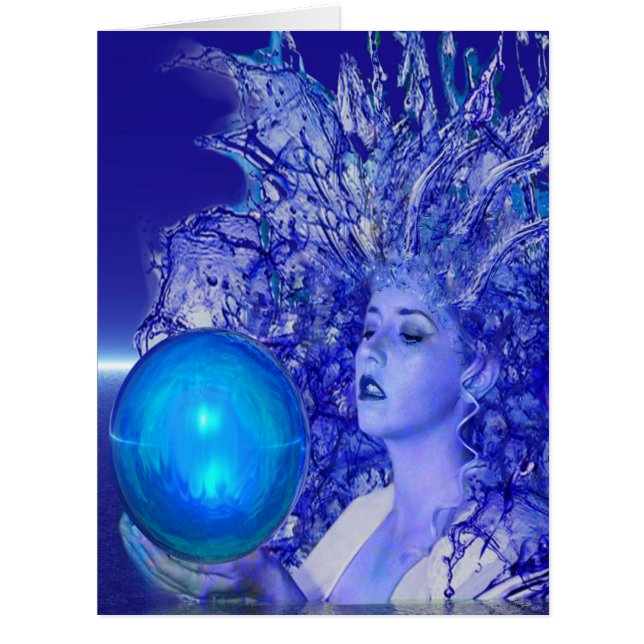 Blue Crystal Greeting Card (Devant)