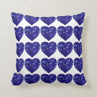 Blue Crystal Hearts Sapphire Anniversary Pillow