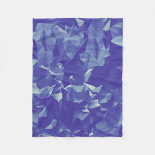 Blue crystal shape pattern fleece blanket