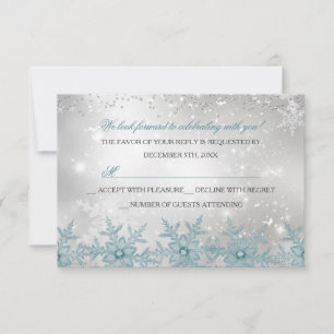 Blue Crystal Snowflake fête de Noël RSVP