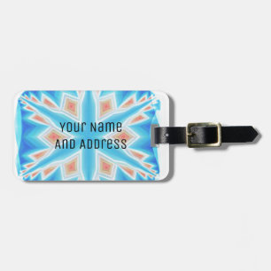 Blue crystal snowflakes Christmas Luggage Tag