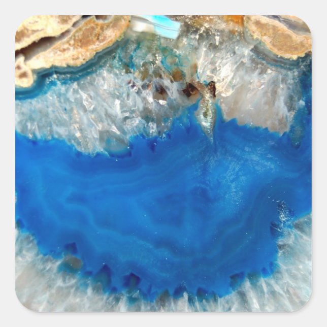 blue crystal square sticker (Front)