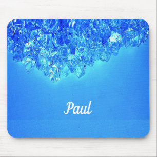 Blue crystals mouse pad