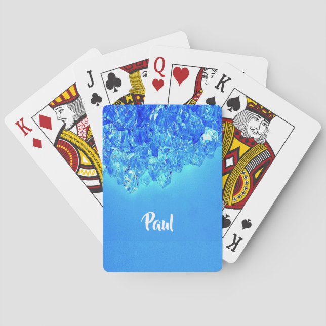 Blue crystals playing cards (Back)