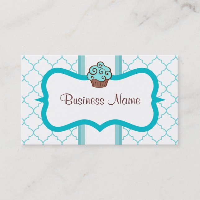 Blue Cupcake Business Card (Front)