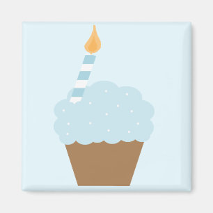 Blue Cupcake Magnet